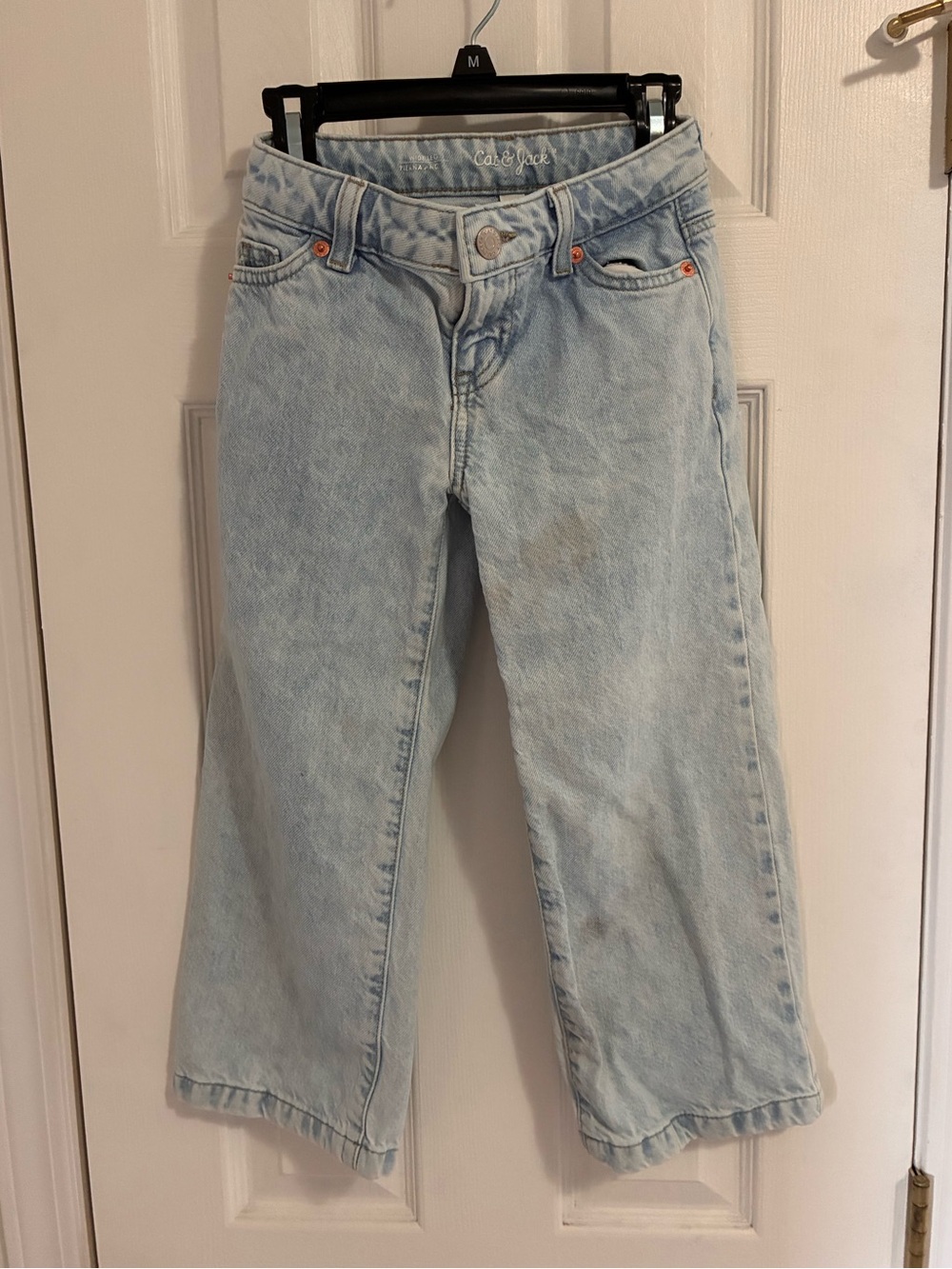 Cat & Jack Light Wash Wide-Leg Jeans